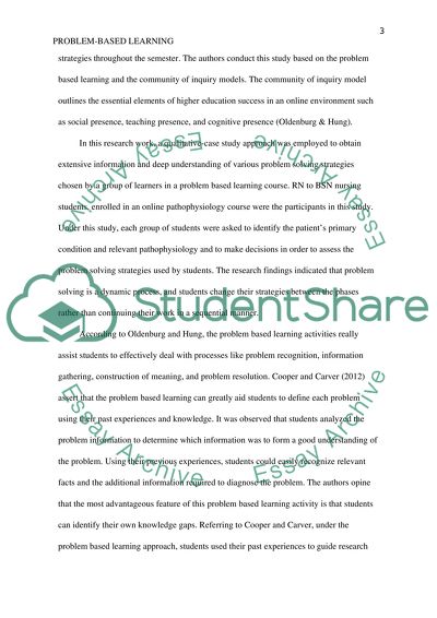 Problem-based Learning (PBL)