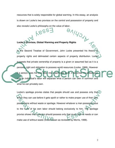 Critically Evaluating Lockes Two Provisos