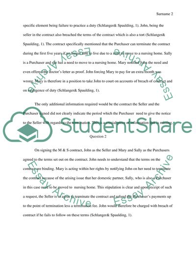 The M and S Contract