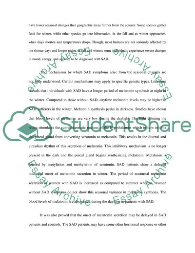 Seasonal Affective Disorder: Actual or Just an Excuse