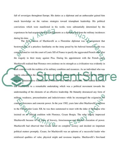 Niccolo Machiavelli: The Prince or the Machevil