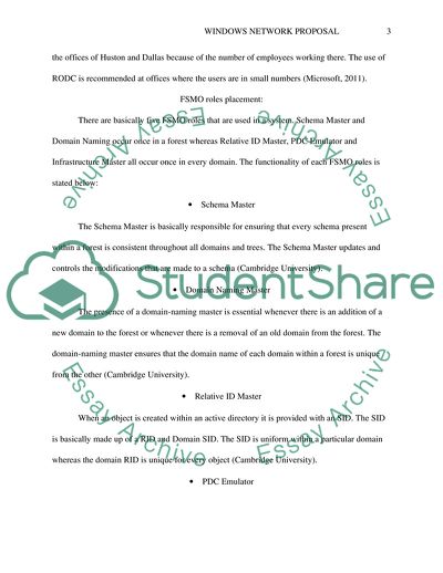 Windows Network Proposal