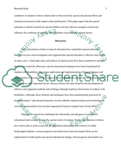 How Effective is Special Education