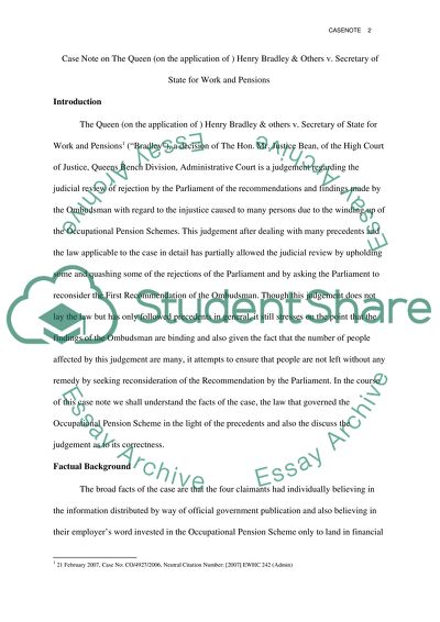 The Queen on the Application of Henry Bradley