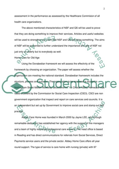 National Service Framework for Older People