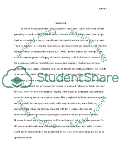 The Impact of Tax Cuts