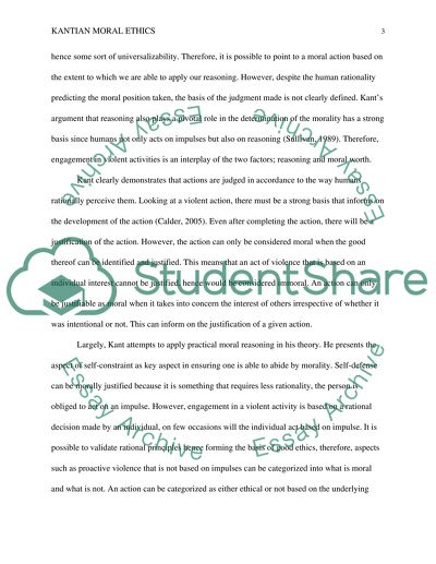 Kantian Moral Ethics