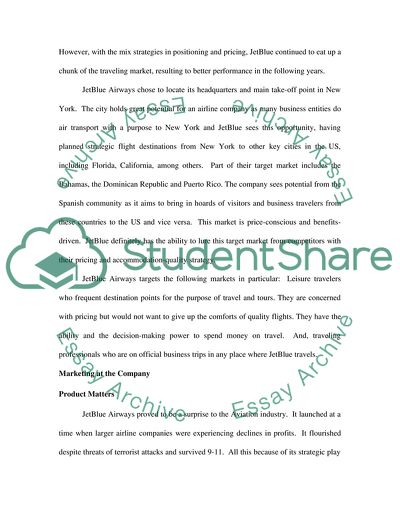 Market Analysis and Segmentation: JetBlue Airways