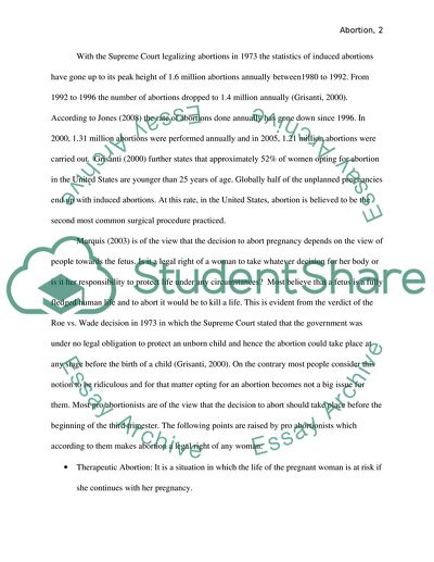 Analysis of the Abortion Dilemma