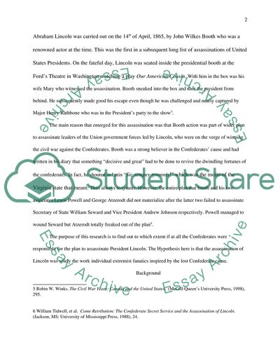 Confederate Government Complicity in the Assassination of Abraham Lincoln