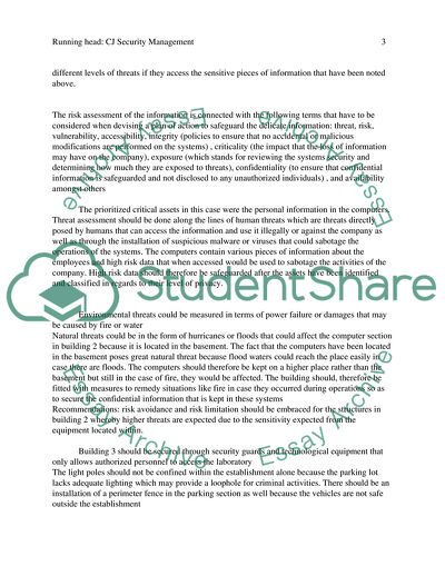 Criminal Justice Security Management