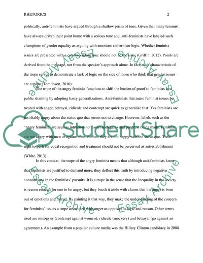 Tomlinsons Trope of the Angry Feminist