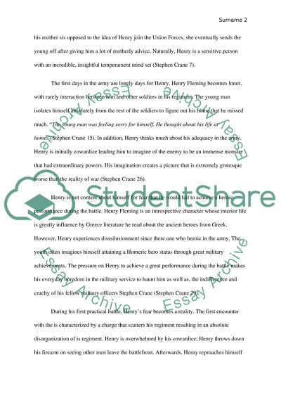 Red Badge of Courage: Tracing Henrys maturity