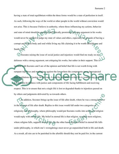 Magine an encounter between Socrates and yourself