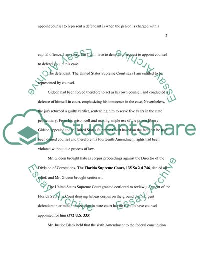 Gideon v. Wainwright