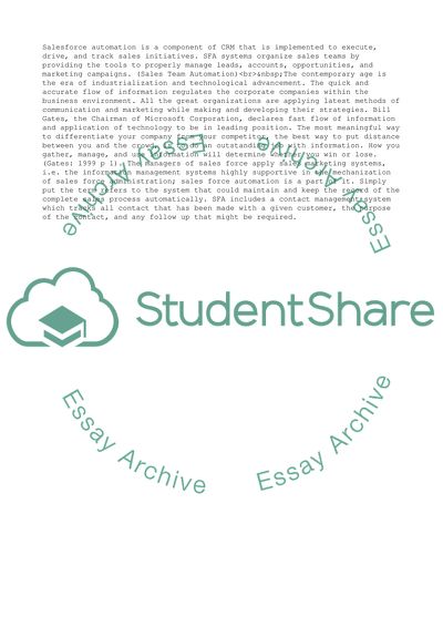 The Main Advantages of Sales Force Automation