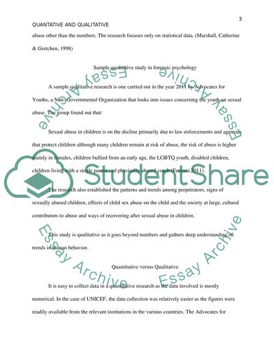 Quantitative and qualitative