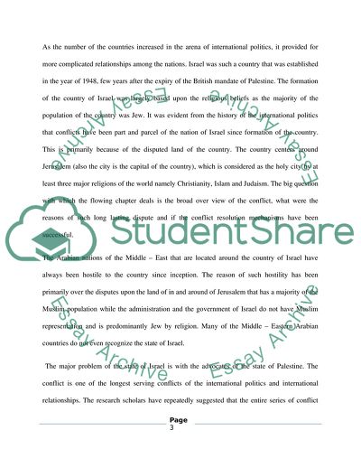 Arab Israeli Conflict