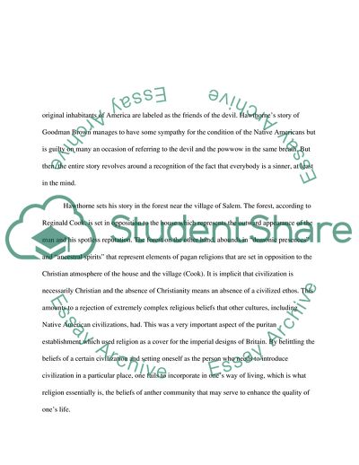 The Religious Aspects of Young Goodman Brown by Nathaniel Hawthorne