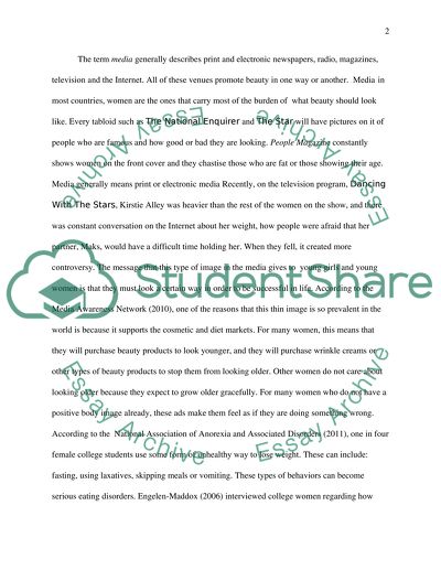 Media Eating Disorders Essay | Bartleby