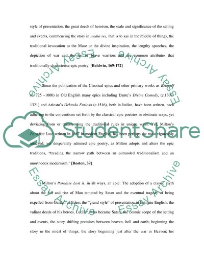 Miltons Poetry in the Paradise Lost