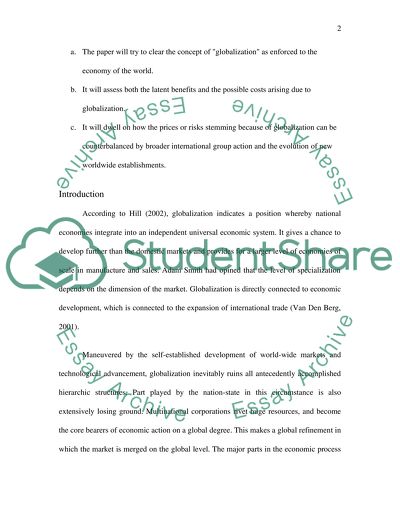 Benefits and Costs of Globalization