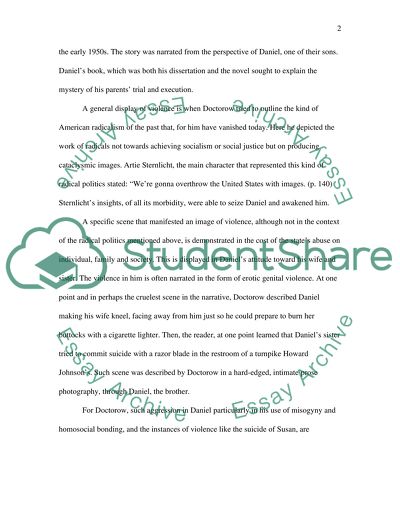 The Theme of Violence in Doctorows The Book of Daniel, Herrs Dispatches and Schuylers Black No More