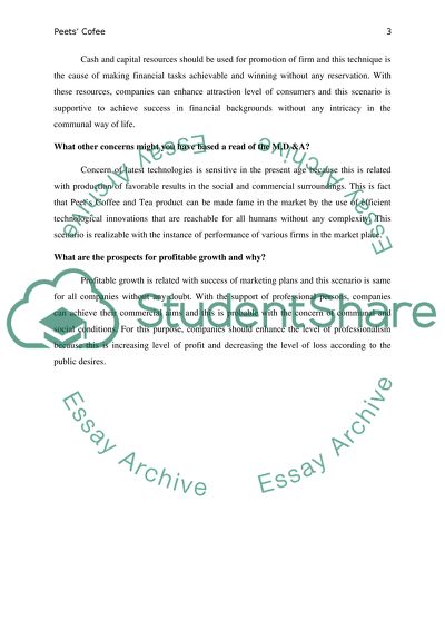 Discussion on Peet&apos;s coffee