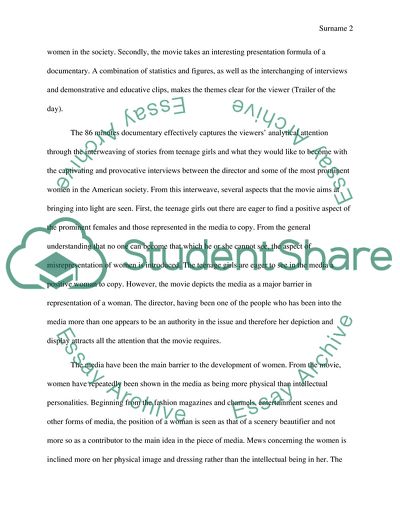 Miss Representation - the Role of Women in the Media