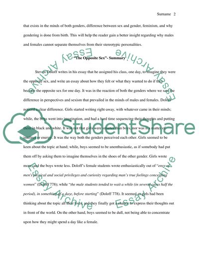 The Opposite Sex by Steven Doloff