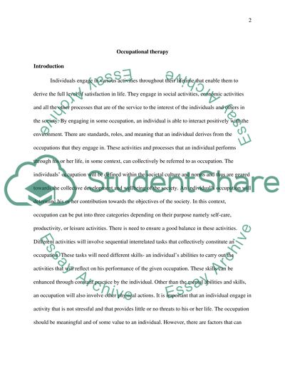 Effective Occupational Therapy Practice