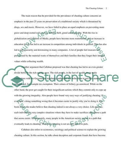 The Cheating Culture