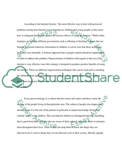 Children Protection from Undesirable Content