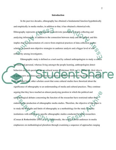 The Cultural Understanding of Ethnography