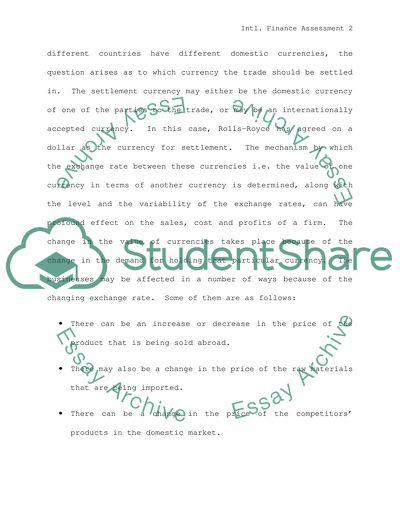International Finance Assessment