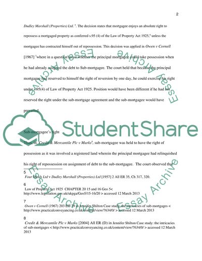 The Ropaigealach Decision and Absolute Right of the Mortgagee
