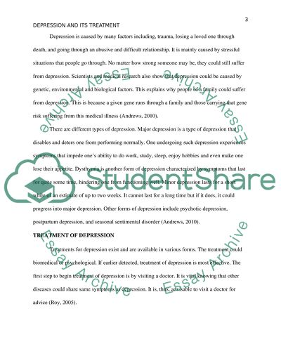 Comparison of Therapeutic Interventions for People with Depression