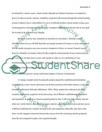 International Economics, Factor Endowment