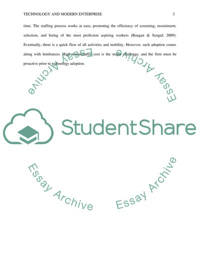 Technology adoption in modern enterprises