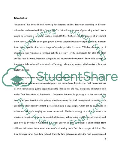 Investment Strategy and Portfolio Management - Morris Fund