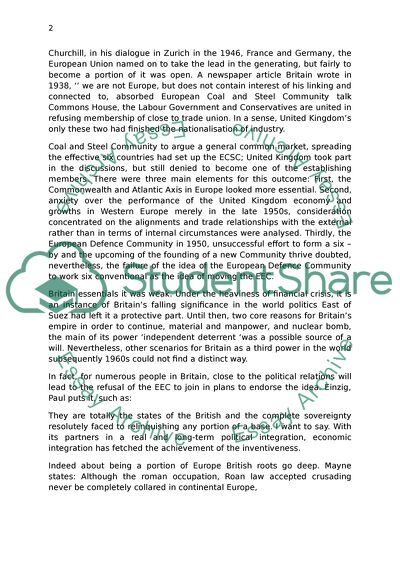 Why Did Britain Decide to Apply to Join the EEC