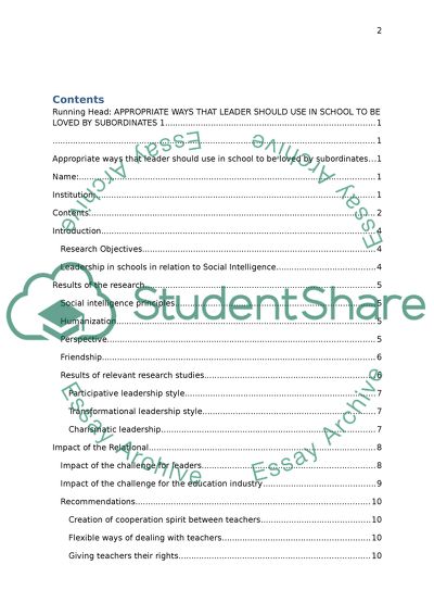Appropriate Ways That Leader Should Use In School To Be Loved By Subordinates