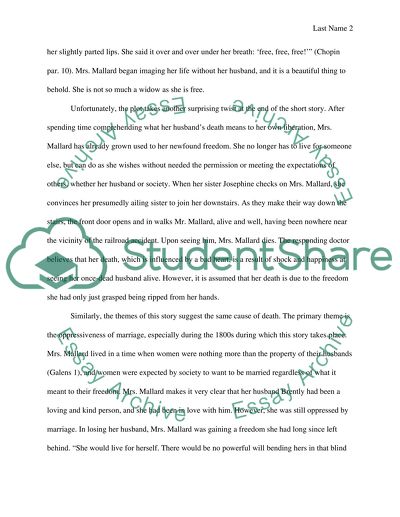 The Story of an Hour by Kate Chopin