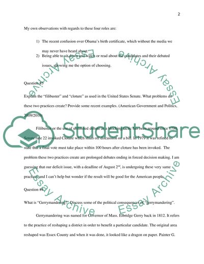 Final Exam American Government