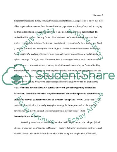 The Complete Persepolis - Graphic Novel as a Sign of Protest