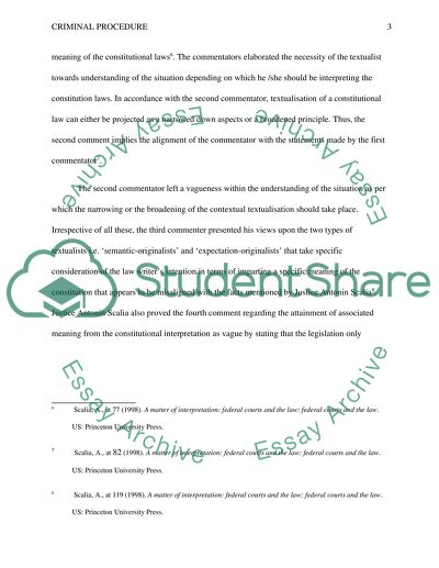 Criminal Procedure Issues