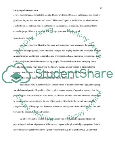 Comparing the Descriptive Language of Men and Women