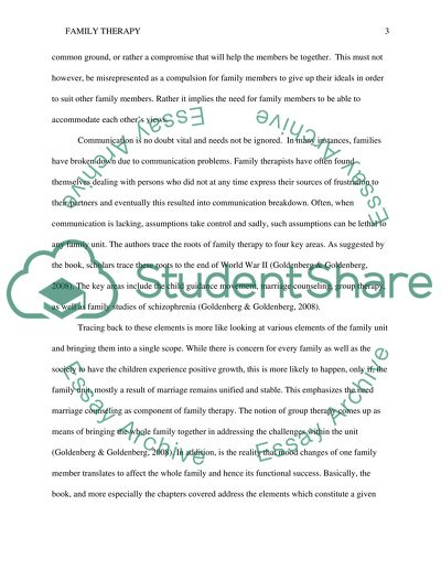 Family Therapy and Healthy Family Systems