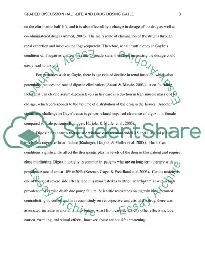 GRADED DISCUSSION - Half-life and drug dosing Gayle
