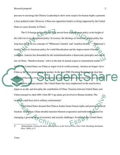 The US Foreign Policy Respond to Chinas Rise in 2000-2010
